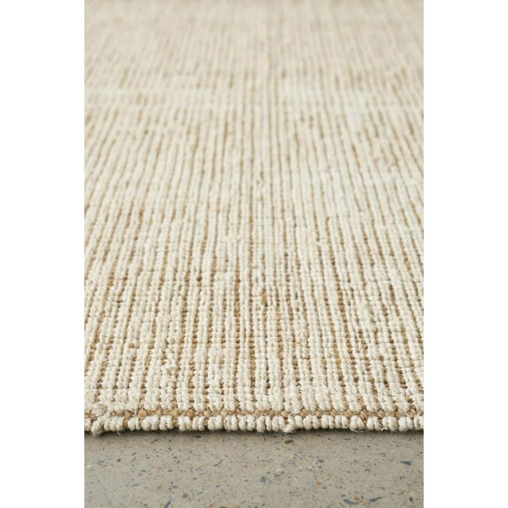 Cream white jute hampton floor runner  detail image - House