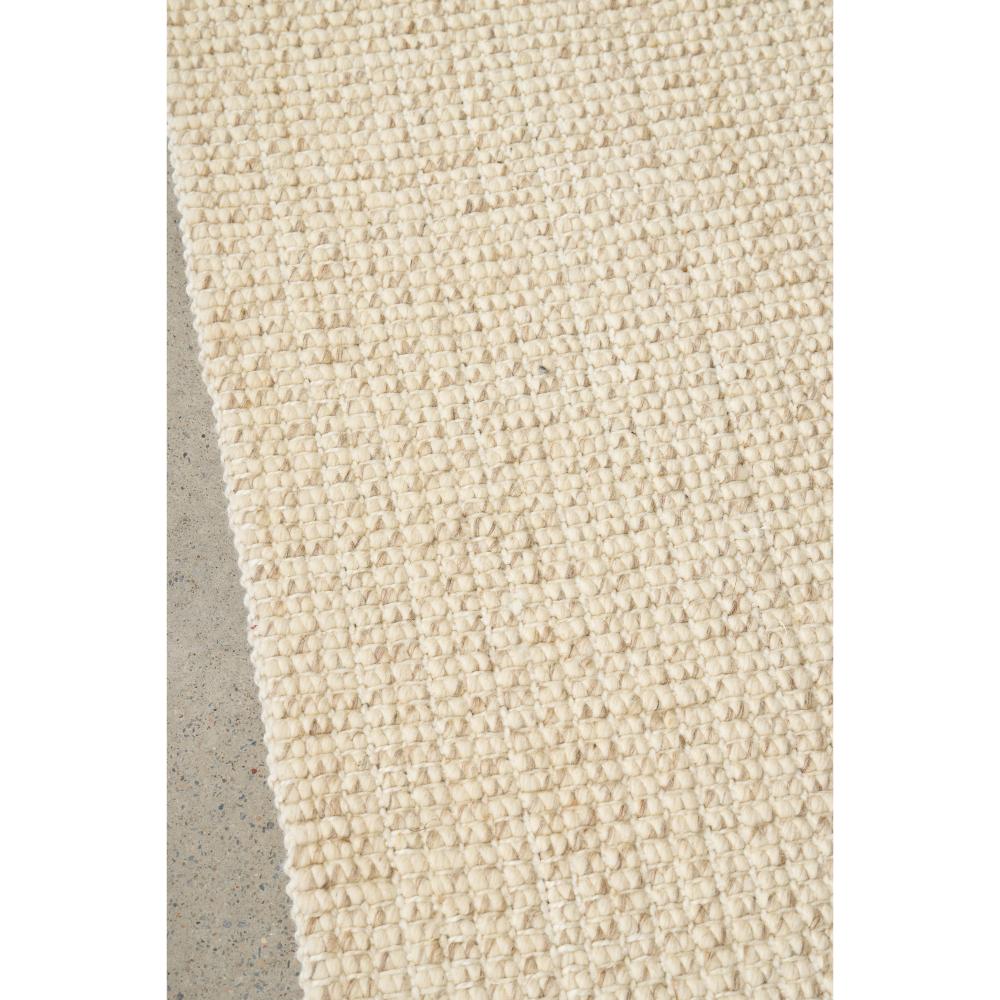 cream Hamptons style jute wool rug detail image - House