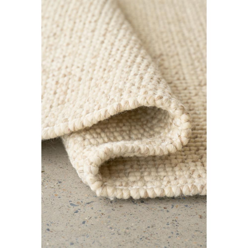cream Hamptons style jute wool rug detail image - House