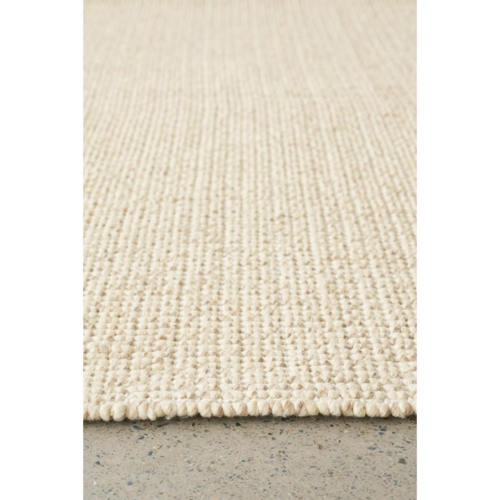 cream beige Hamptons style jute wool rug detail image - House