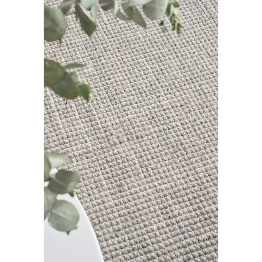 grey hamptons style jute wool rug with native foliage - House
