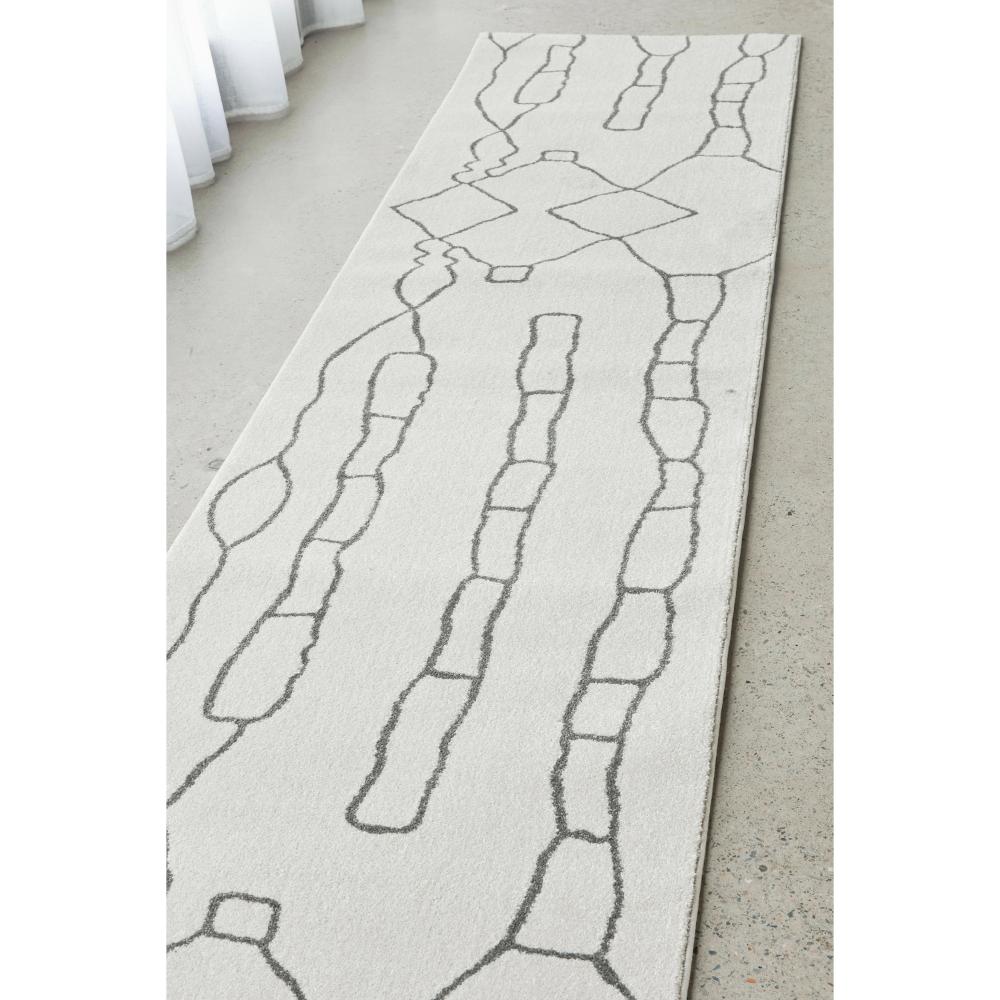grey modern abstract floor runner by the window - House