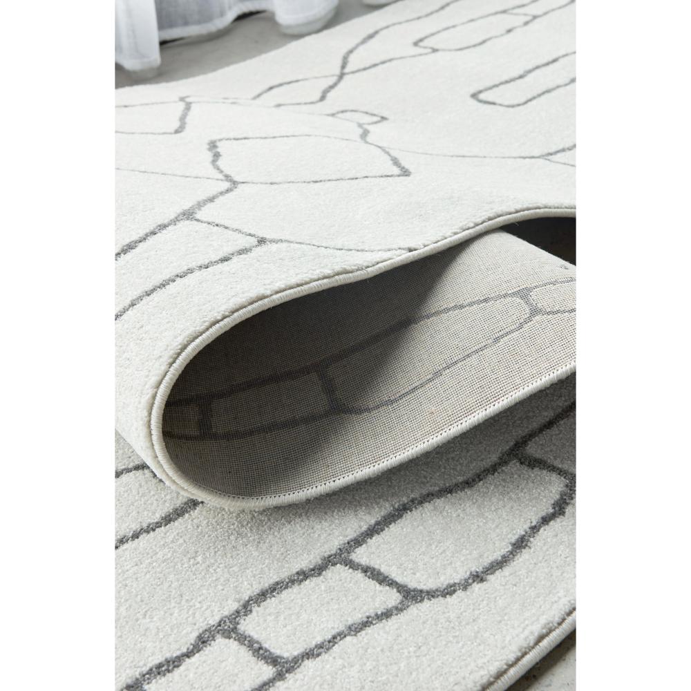 grey modern abstract floor runner detail image - House
