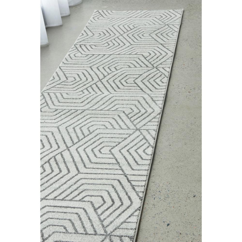 grey abstract hallway rug by the window - House