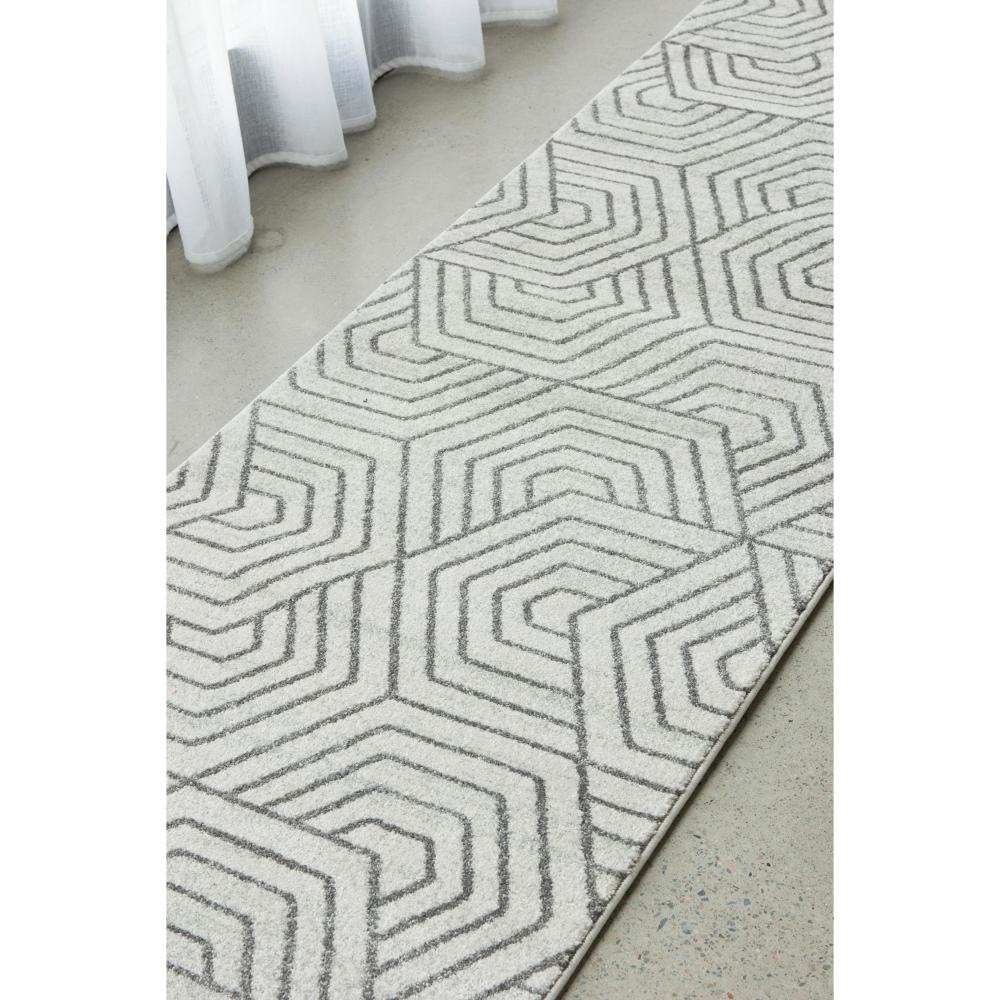 grey abstract hallway rug by the window - House