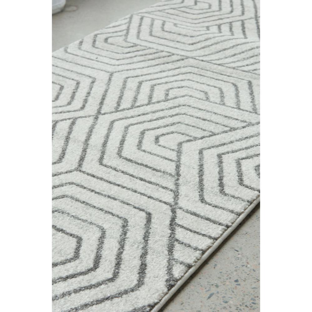 grey abstract design floor runner detail image - House
