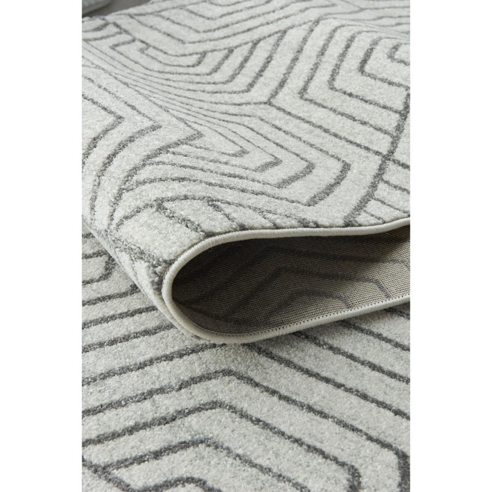 grey abstract design floor runner detail image - House