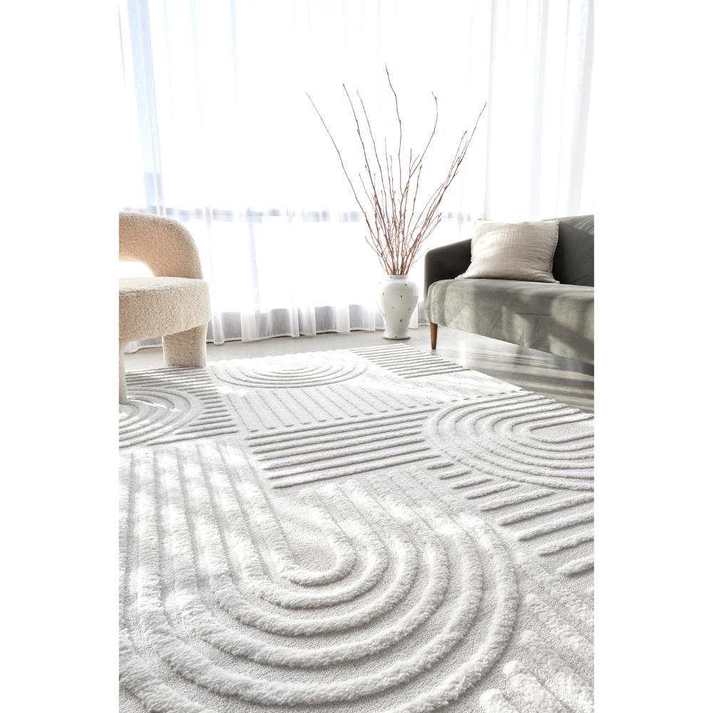 Rug Culture Marigold Dior Rug White in loungeroom at House