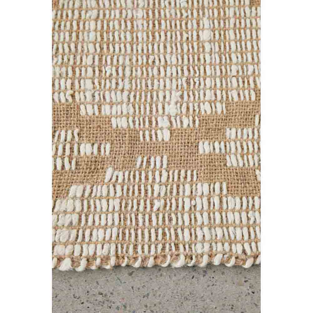 beige diamond design jute bohemian Hampton rug - House