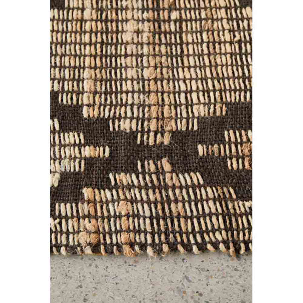 brown diamond patterned jute bohemian Hampton rug - House