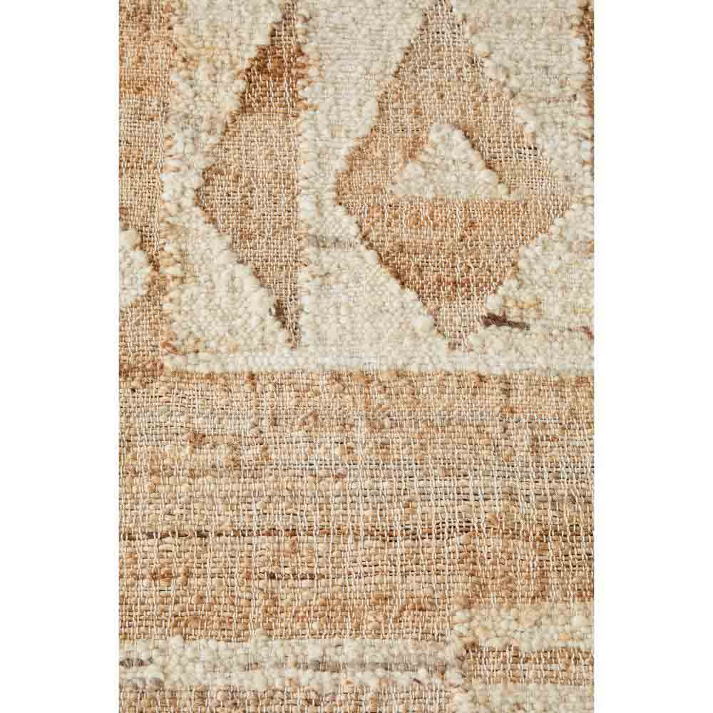 warm beige patterned jute bohemian rug detail image - House