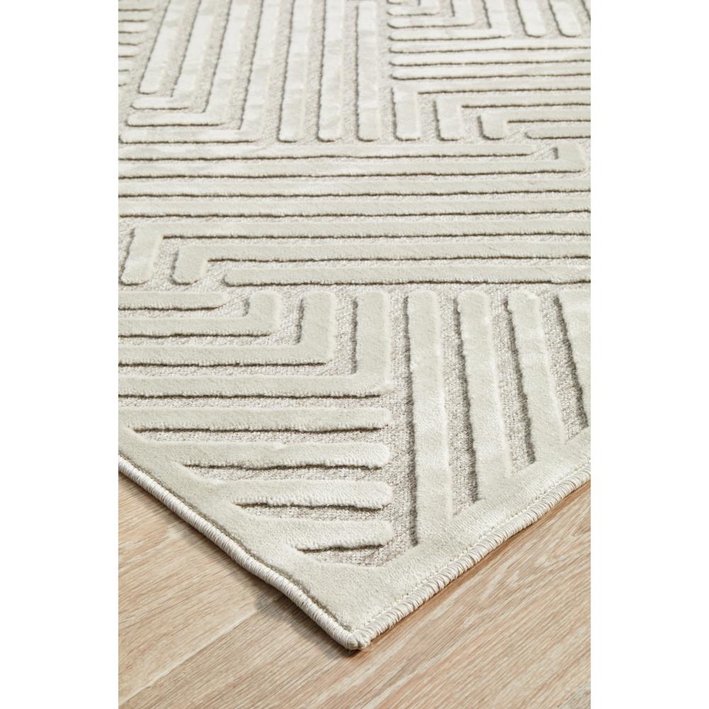 natural beige chevron patterned rug detail image - House
