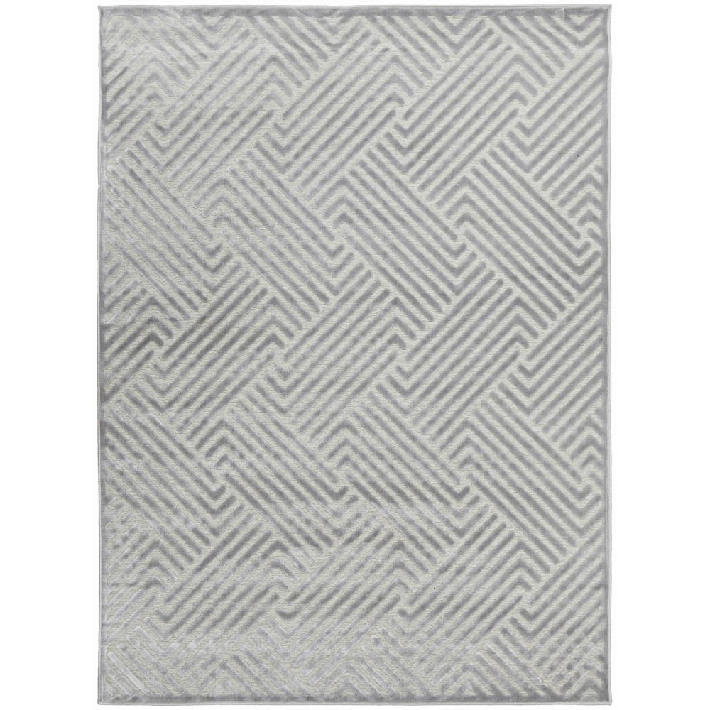 Rug Culture York Cindy Rug silver grey chevron - House