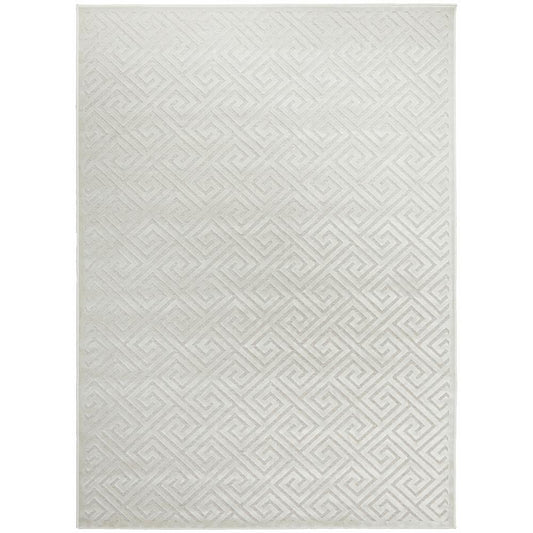 Rug Culture York Alice Rug natural white geometric swirl - House