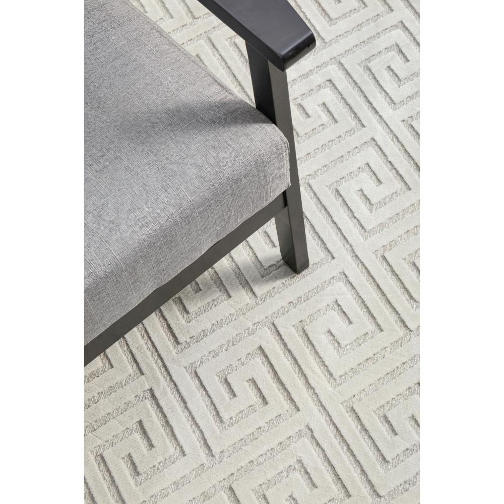 warm beige geometric swirl rug detail image - House
