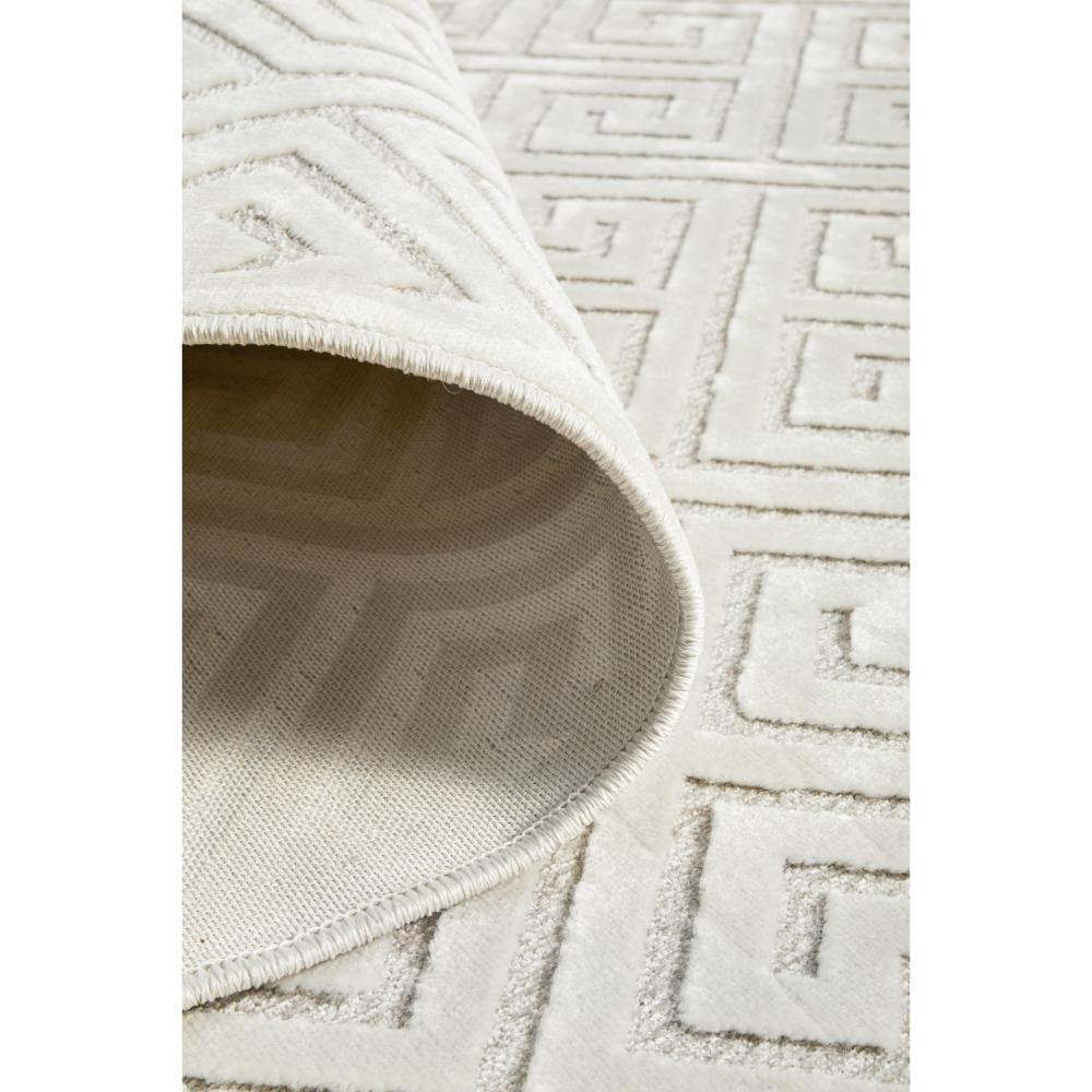 warm beige geometric swirl rug detail image - House