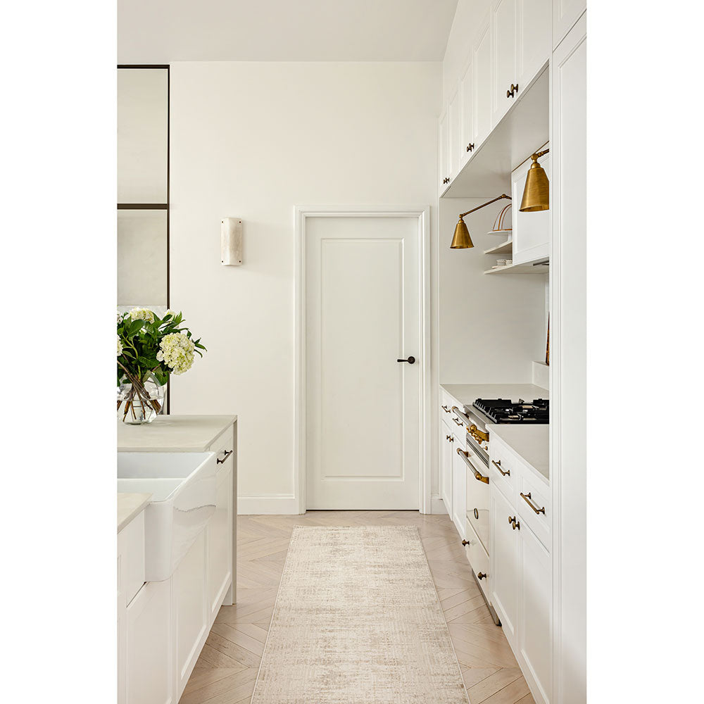 Darren Palmer Morgana Runner in Stone Cream in kitchen galley at House