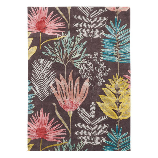 Harlequin Yasuni Wool Rug Cerise Brown Botanical - House