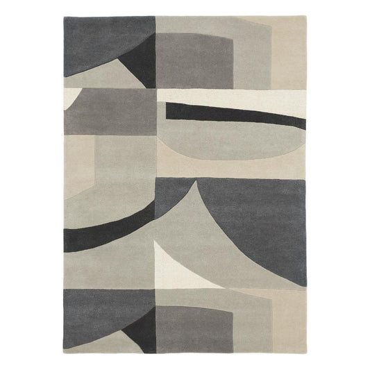 Harlequin Bodega Wool Patterned Rug Stone Grey - House