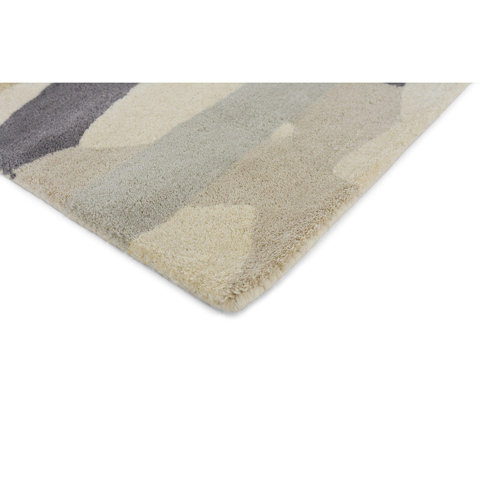 abstract grey wool Rug detail image - House