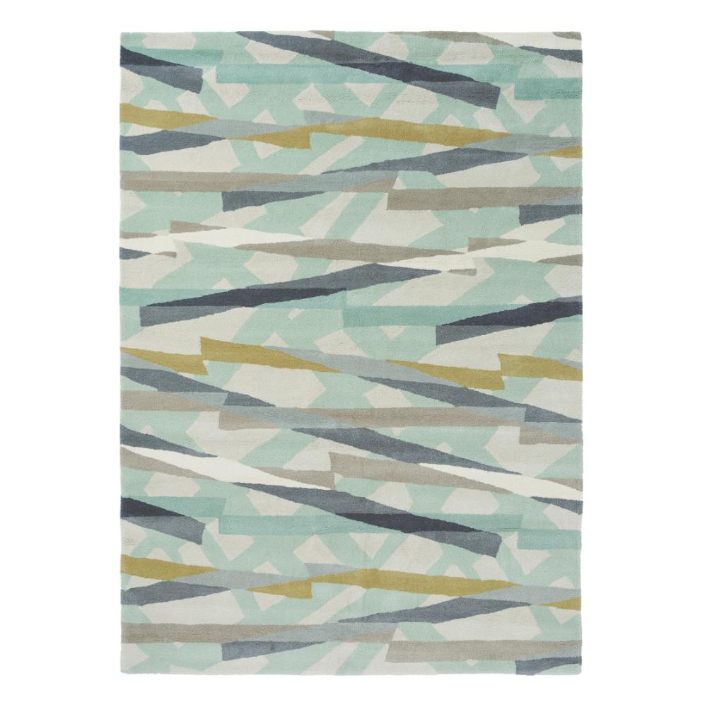 Harlequin Diffinity abstract wool Rug topaz blue - House