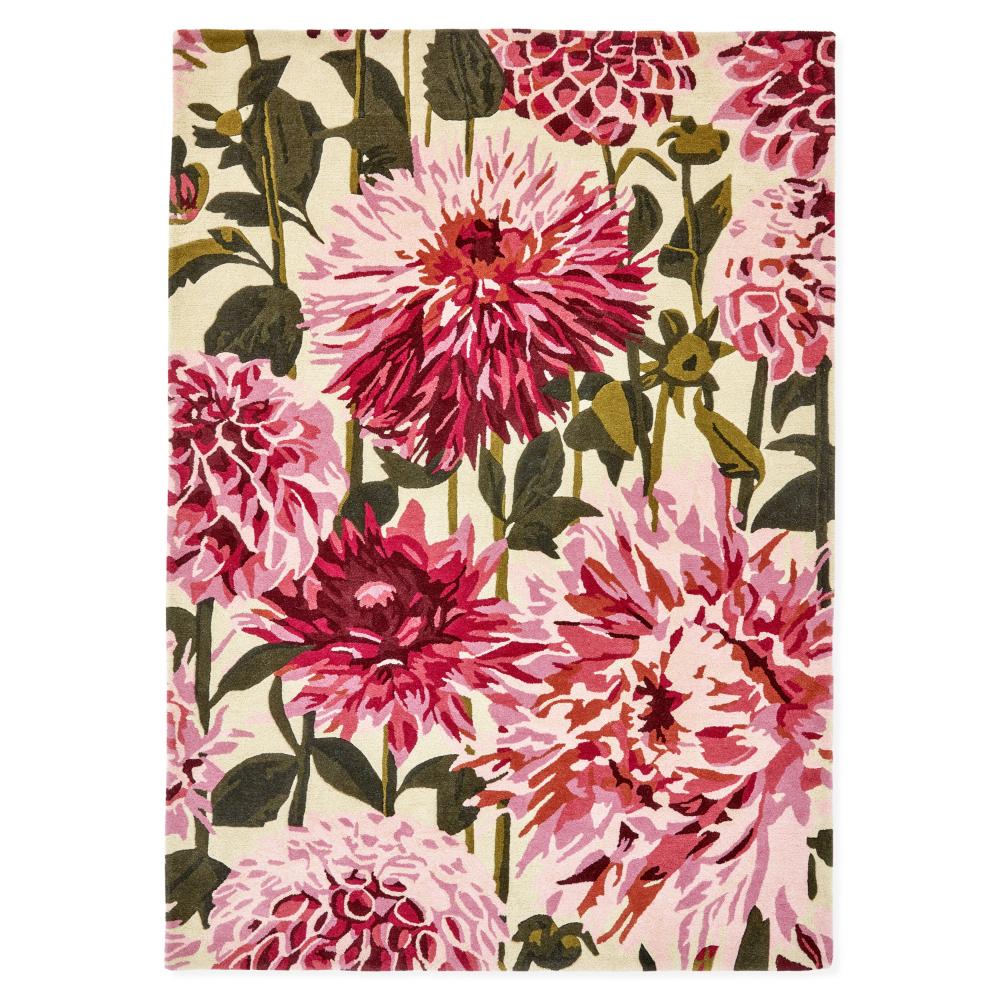 Harlequin Dahlia Fuchsia Palm Wool Rug - House
