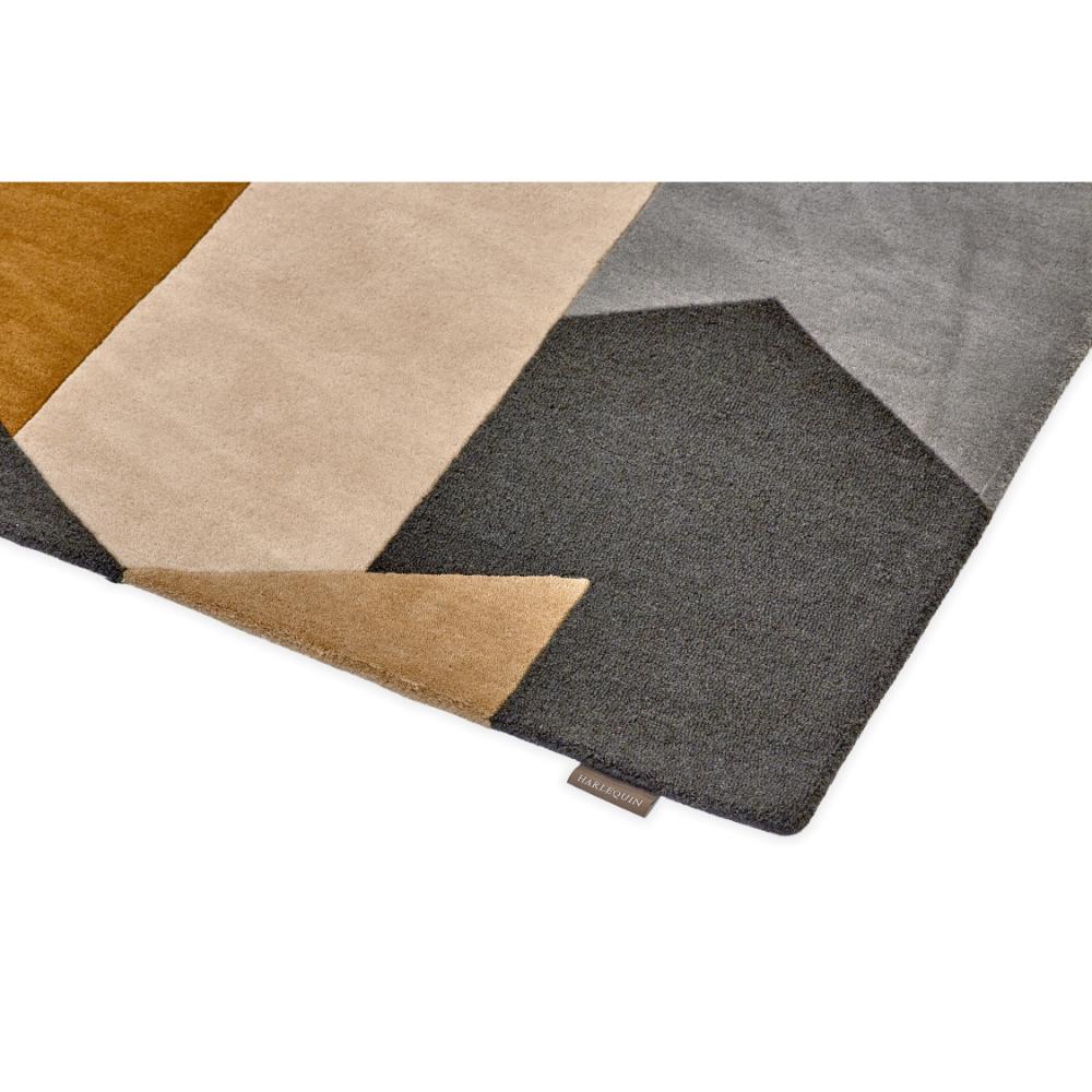 Brown, grey, cream, abstract Wool Rug detailed image - House