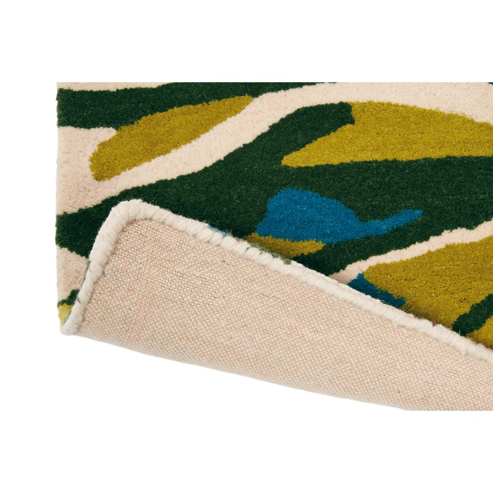 vibrant pink and purple flower wool rug  detail image - House