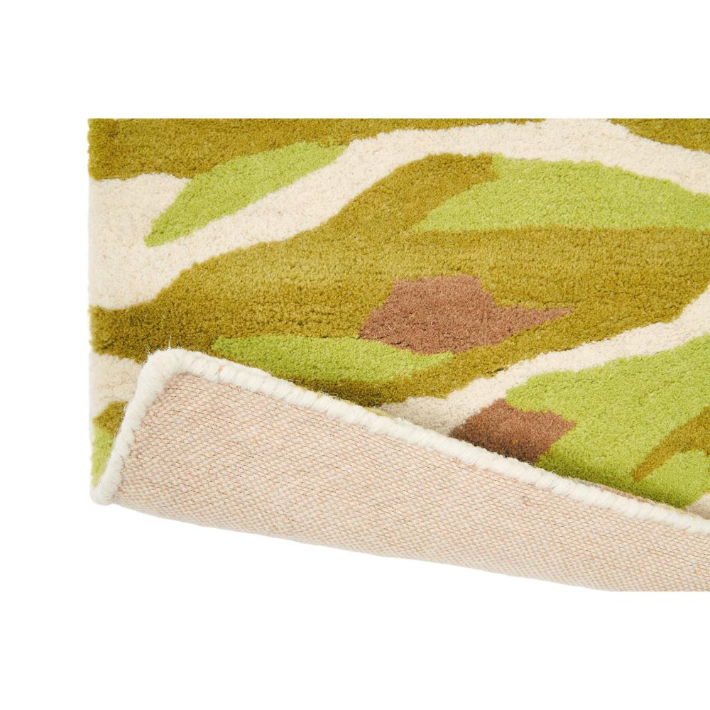 yellow and green flower wool rug detailed image - House