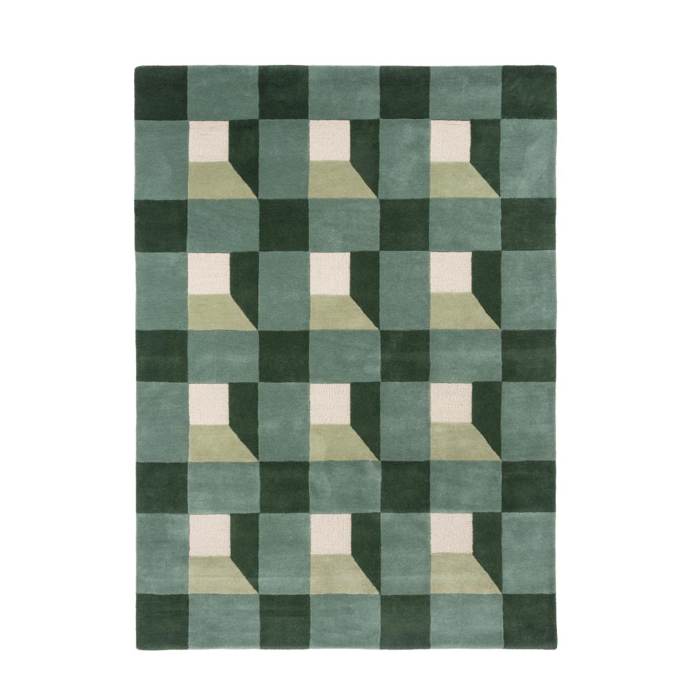 Harlequin Blocks Wool Rug Fern - House