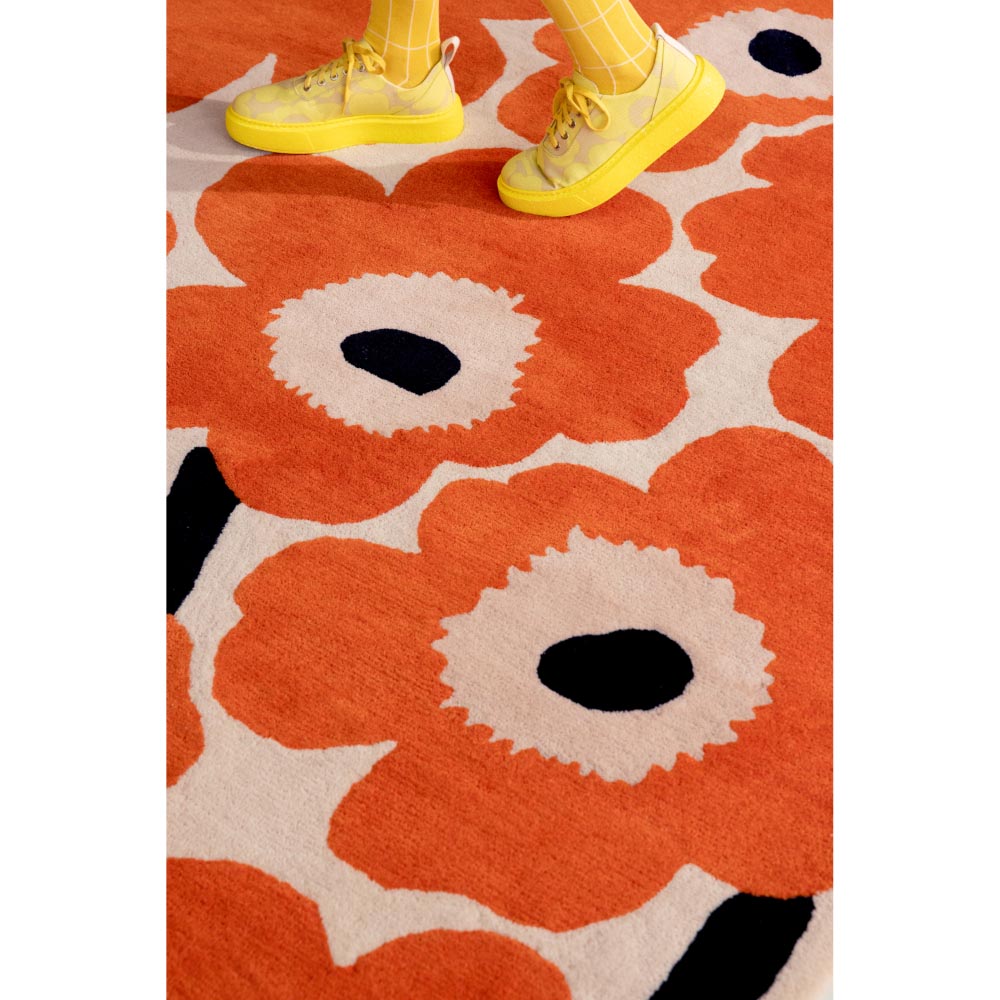 Marimekko Unikko Rug Orange Red