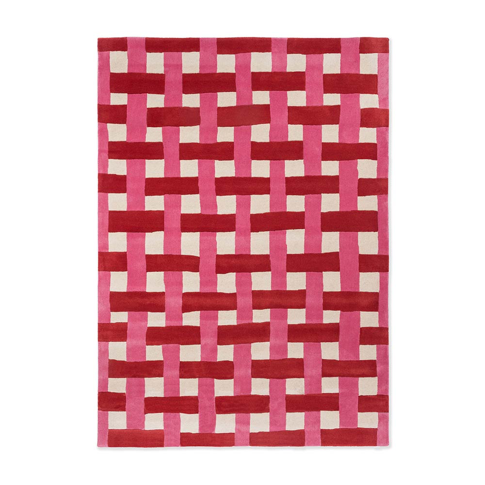 Harlequin X Sophie Robinson Basket Weave Rug Coral/Rose - House