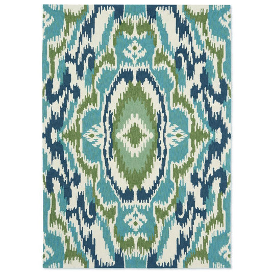 Harlequin Ixora Indoor/Outdoor Rug Emera Blue - House