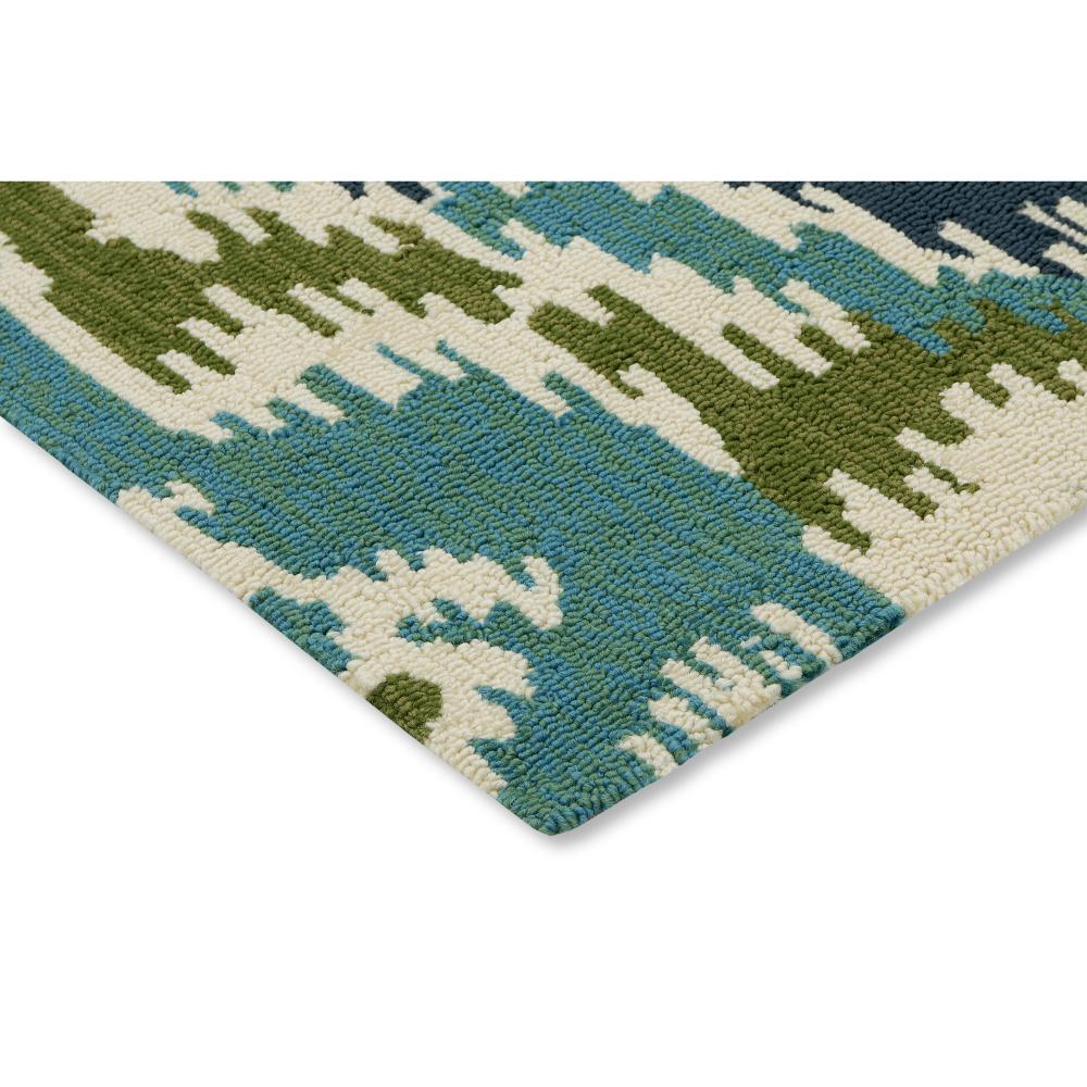 Blue, green aztec Indoor/Outdoor Rug detailed image - House