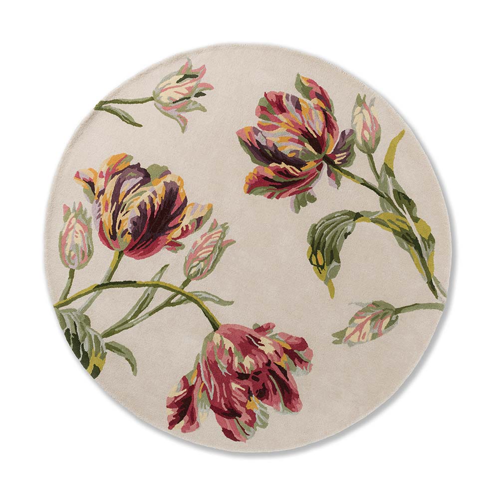 Laura Ashley Gosford Round Rug Cranberry - House