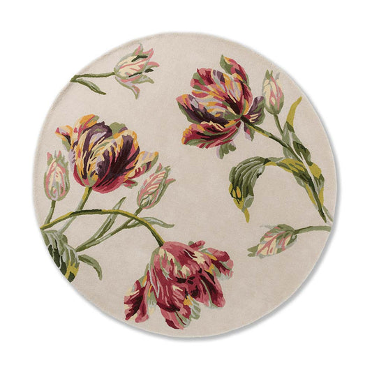 Laura Ashley Gosford Round Rug Cranberry - House