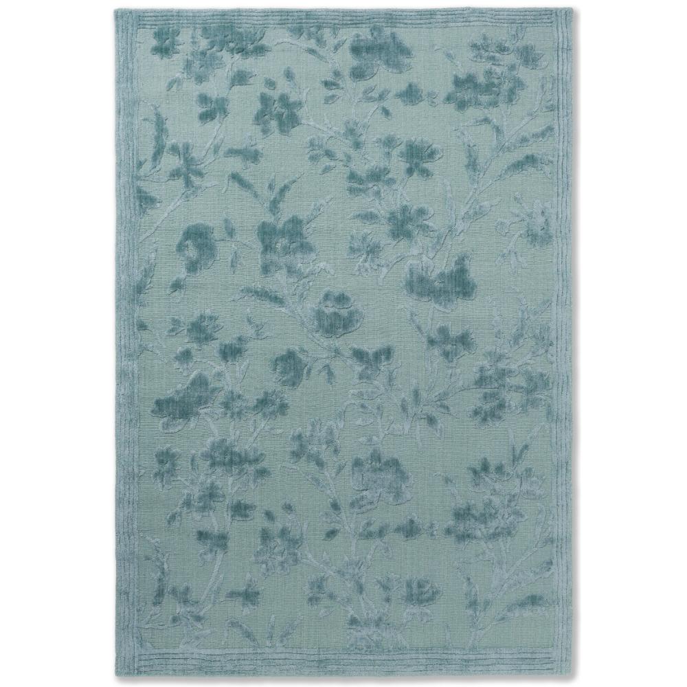 Laura Ashley Rye Rug - sage green flower rug - House