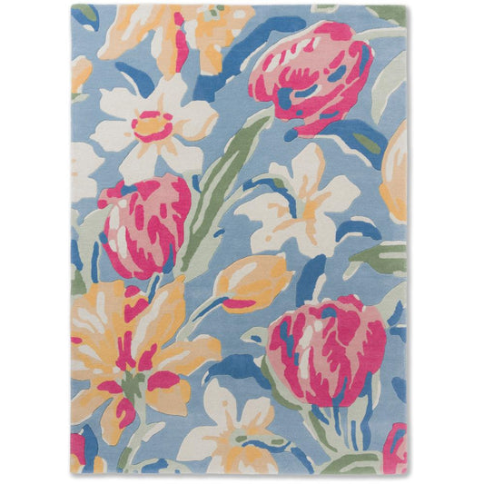 Laura Ashley Tulips Rug China Blue - House