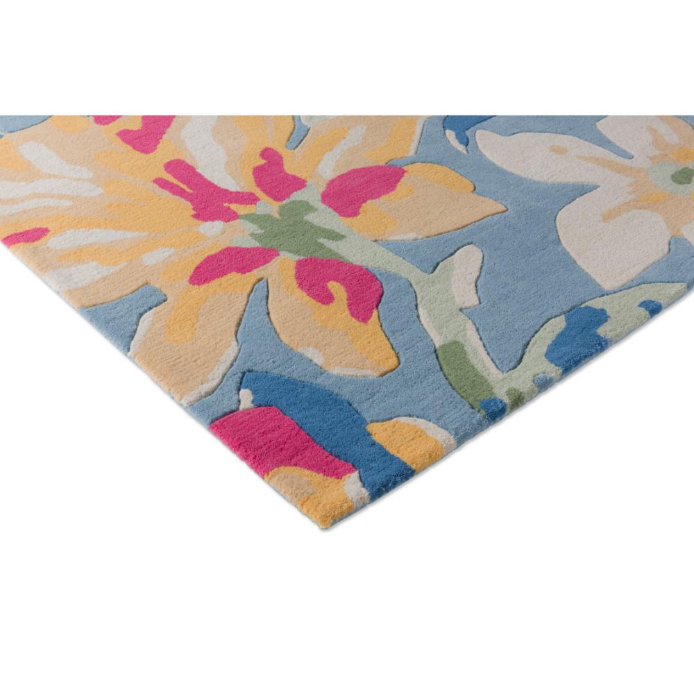 Tulips wool rug in in blue detail image - House