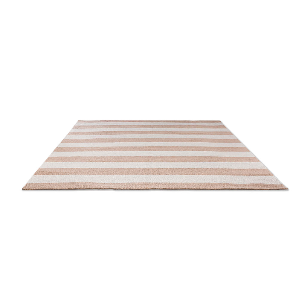 beige and white striped indoor/outdoor rug - House