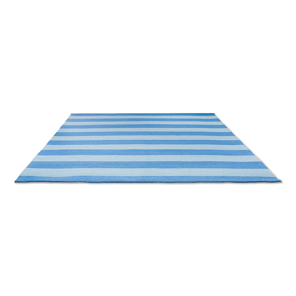 blue striped indoor/outdoor rug - House