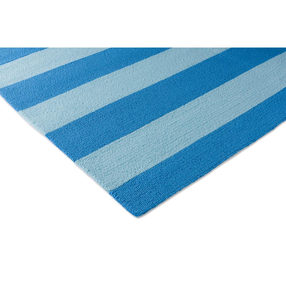 blue striped indoor/outdoor rug - House