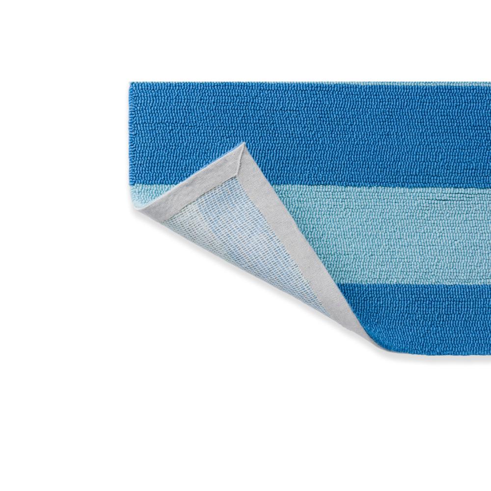 blue striped indoor/outdoor rug - House
