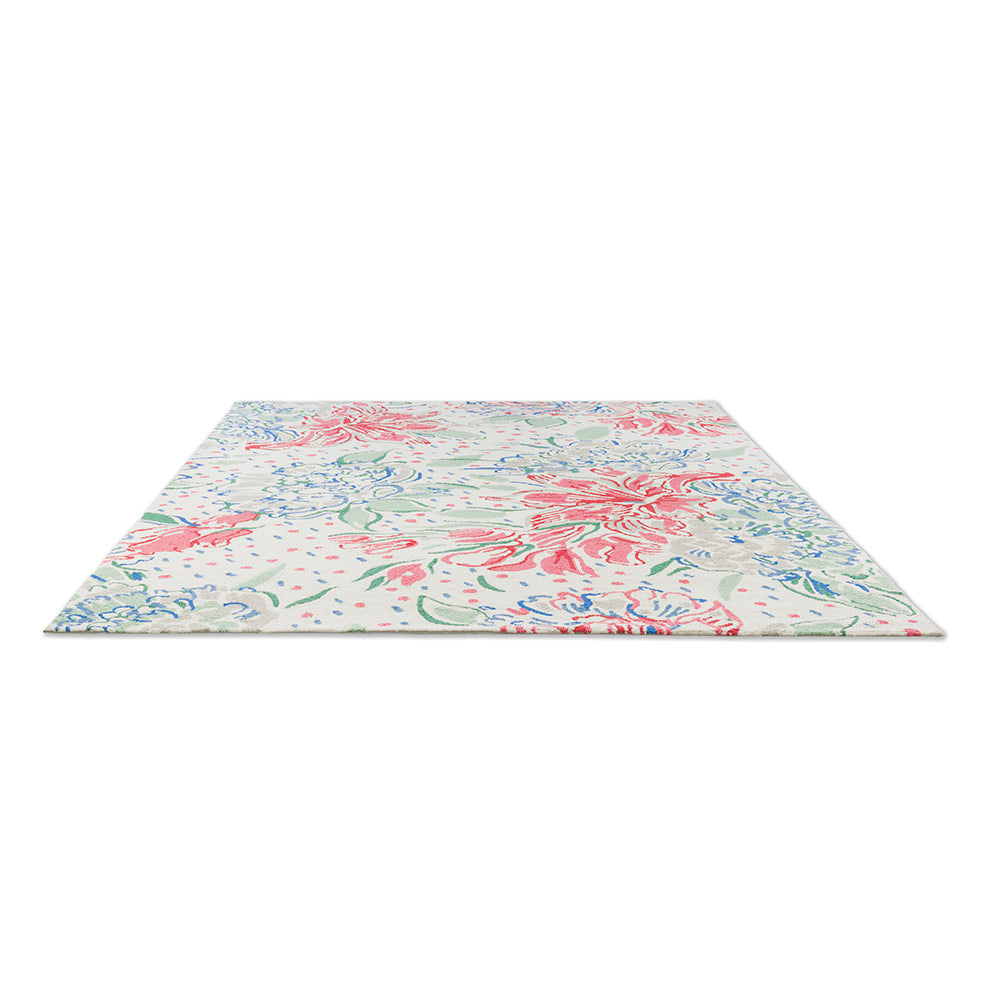 cream floral indoor/outdoor rug - House