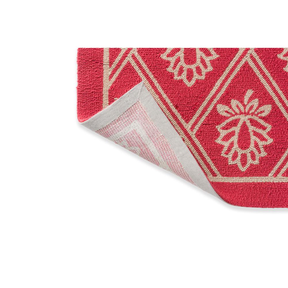 red floral indoor/outdoor rug detailed image - House