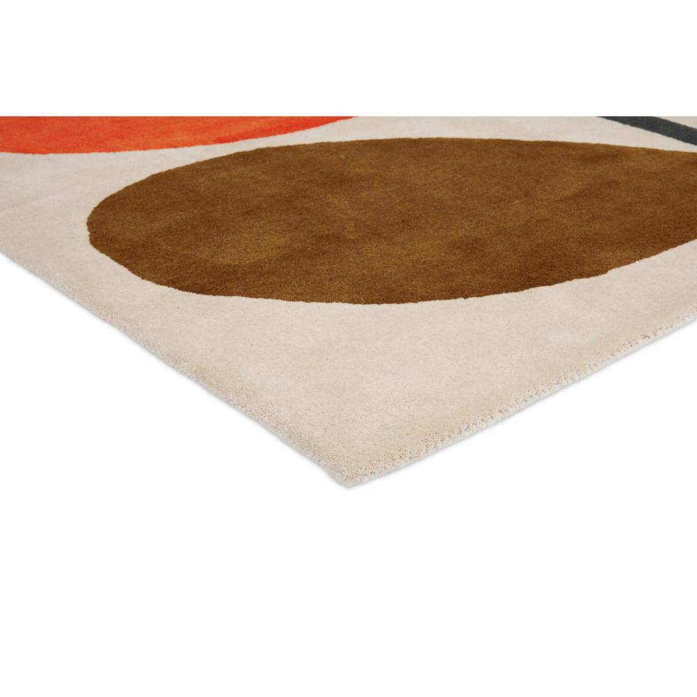 multi coloured long stem flower wool rug detailed image - House