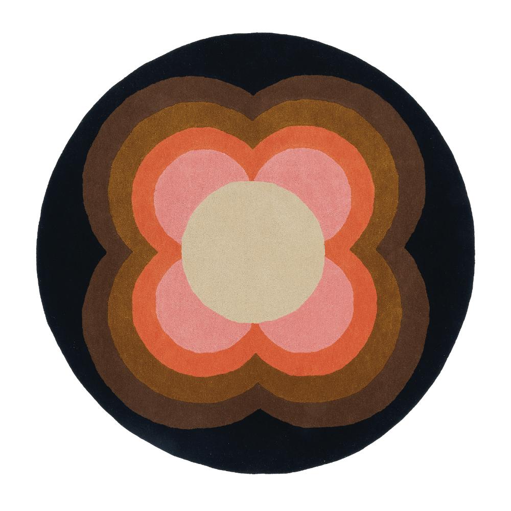 Orla Kiely Sunflower Round Rug Pink - House