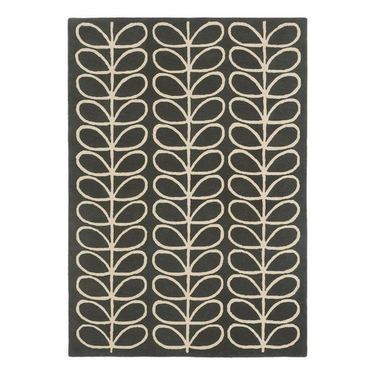 Orla Kiely Linear Stem Wool Rug Slate - House