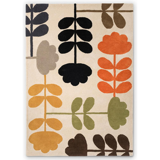Orla Kiely Cut Stem Wool Rug Multicolour - House