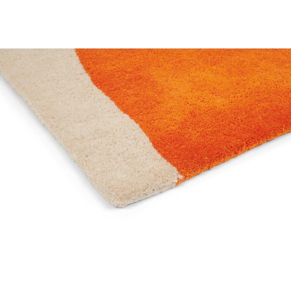 multicolour semi circle design wool rug detailed image - House